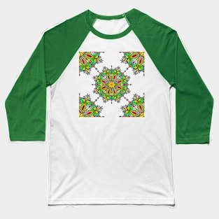 Mandala illustration, kaleidoscopic geometrical ornament. Art. Baseball T-Shirt